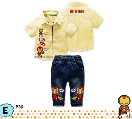 baju kemeja celana jeans ironman